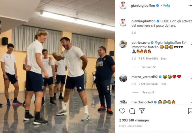 Gianluigi Buffon slår lagkamerater i «Stein, saks, papir»
